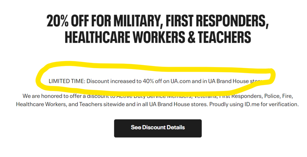 Under Armour Teacher Discount (Save 20) The Moneywise Teacher